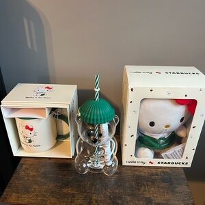 Starbucks Limited Edition Bearista Bear Mug/ Hello Kitty Bundle.